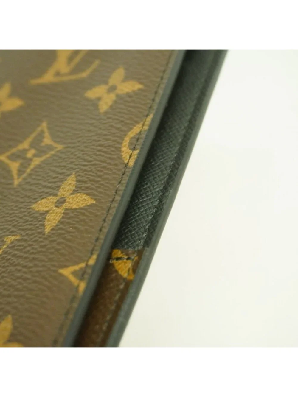 Louis Vuitton Wallet Monogram Macassar Portefeuille Brazza Brown Black